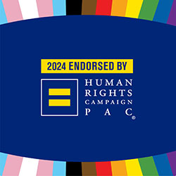 Endorsement logo for Human Rights Campaign PAC